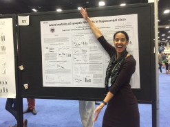 Andrea presenting a poster
